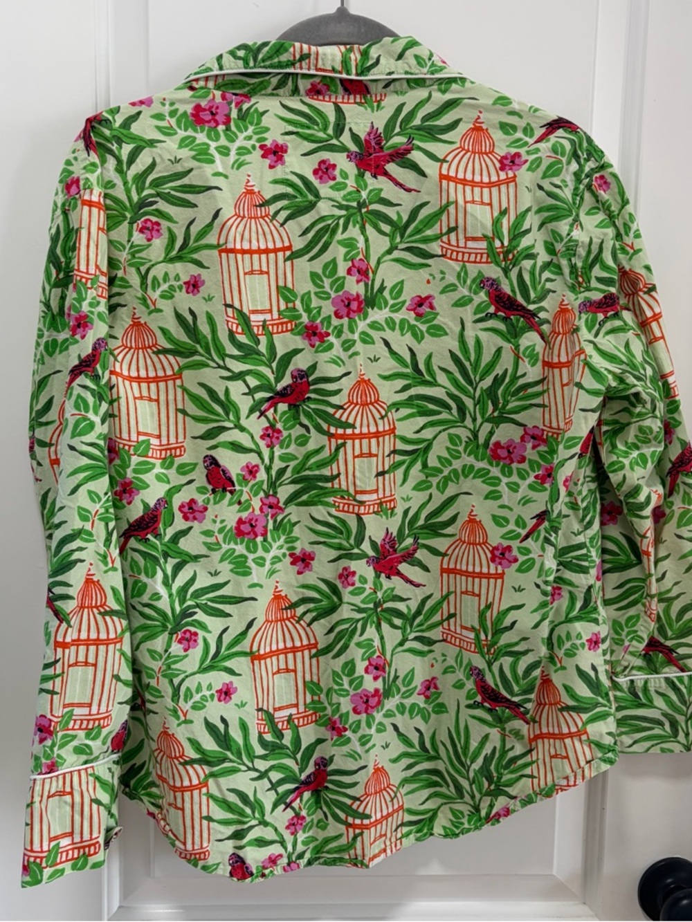 Printfresh Birds of a Feather size Small Long Sleeve Pajama Top in Kiwi Slice - Picture 8 of 9